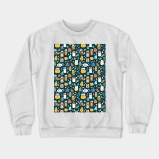 Tea party owls Crewneck Sweatshirt